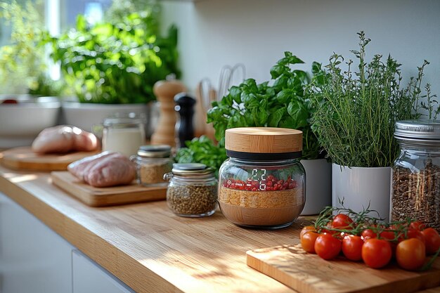 Składniki i przyprawy na stole